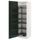METOD kitchen cabinet, white with dark grey door and multiple storage shelves.