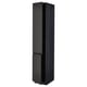Black METOD kitchen cabinet, tall, two doors with integrated handles.