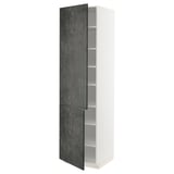 METOD kitchen cabinet in dark grey with adjustable shelves.