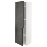 METOD kitchen cabinet, white & grey, 2-door