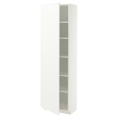 METOD High cabinet with shelves, white/Aspudden matt white, 60x37x200 cm