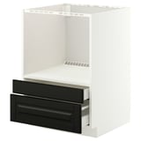 METOD / KNIVSHULT Base cabinet f combi micro/drawers, black-grey/Bodbyn black, 60x60 cm