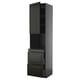 METOD black kitchen cabinet with drawers and shelves.