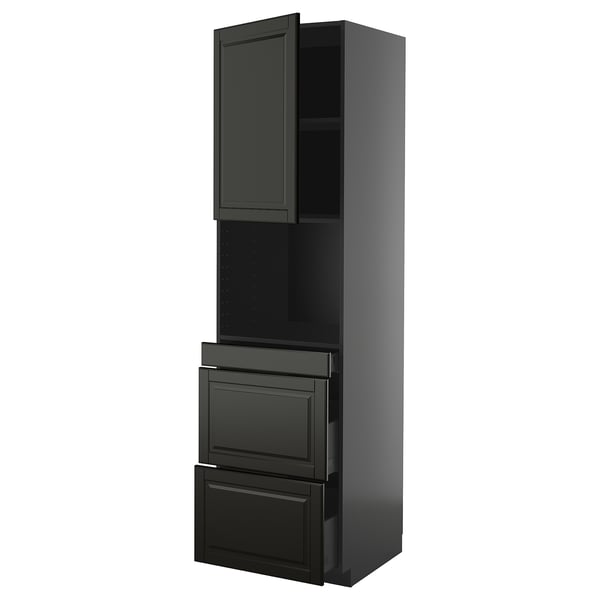 Black METOD kitchen cabinet