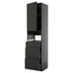 METOD / KNIVSHULT High cabinet f built-in appliances, black-grey/Nickebo matt anthracite, 60x60x240 cm