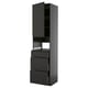 METOD / KNIVSHULT High cabinet f built-in appliances, black-grey/Upplöv matt anthracite, 60x60x240 cm