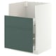 METOD / MAXIMERA Base cab f TALLSJÖN sink, white/Aspudden dark grey-green, 60x60 cm