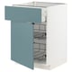 METOD kitchen unit with turquoise havstorp drawer, smooth and modern.