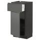 Ikea METOD kitchen unit in dark grey with drawer, shelves.