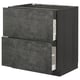 METOD kitchen cabinet, dark grey, rectangular, drawers, modern design.