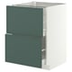 METOD / MAXIMERA Base cb 2 fronts/2 high drawers, white/Aspudden dark grey-green, 60x60 cm