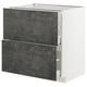 Ikea METOD kitchen cabinet, dark grey, white, rectangular, modern design.