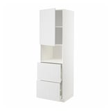 White METOD kitchen unit with cabinets and drawers.