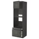 METOD kitchen cabinets, dark gray, sleek urban design with concrete effect and multiple shelves/drawers.