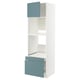 White METOD cabinet with turquoise doors & drawer, modern design.