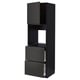 Black METOD kitchen cabinet set with drawer and shelving.