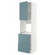 Option: METOD kitchen unit, turquoise havstorp fronts, white frame, adjustable shelves, smooth drawers, modern design.