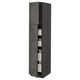Dark grey, tall cabinet with concrete effect doors, from ikea METOD kitchen system.