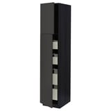Modern dark grey METOD kitchen cabinet with minimalist design and sleek handles.