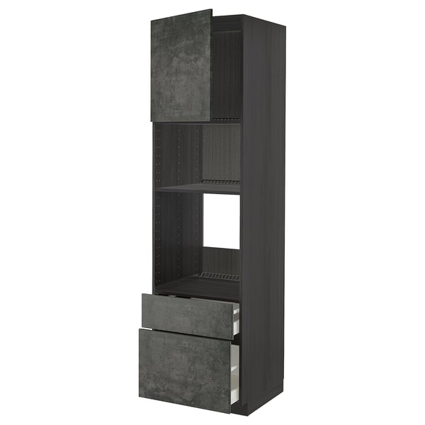 METOD kitchen unit: dark grey, rectangular, modern, with drawers and shelves.