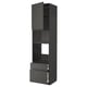 A modern dark grey METOD kitchen unit with a cupboard and drawers, featuring a sleek design with integrated handles.