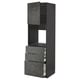 METOD kitchen unit, dark grey, modern, rectangular, with three drawers and a cabinet.