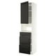 METOD / MAXIMERA High cabinet f built-in appliances, white/Bodbyn black, 60x60x240 cm