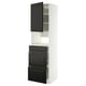 METOD / MAXIMERA High cabinet f built-in appliances, white/Bodbyn black, 60x60x220 cm
