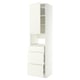 IKEA METOD white kitchen cabinet unit with drawers and shelves.
