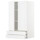 White METOD kitchen cabinet, two doors, two drawers, adjustable shelf.