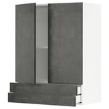 METOD kitchen cabinet: dark grey concrete, rectangular, modern urban design.