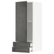Modern METOD kitchen unit in grey with 2 drawers and shelf.