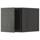 METOD kitchen unit, dark grey, modern design, open door, wood texture, square shape.