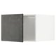 A dark grey concrete effect kitchen cabinet from the METOD system, featuring a sleek, modern design with a white interior and sturdy construction.
