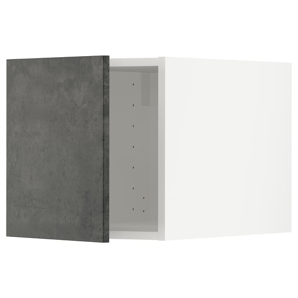 Dark grey, concrete-effect kitchen cabinet from METOD series with modern design.