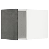 Dark grey, concrete-effect kitchen cabinet from METOD series with modern design.