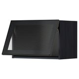 METOD black kitchen cabinet with vented door and sleek frames.