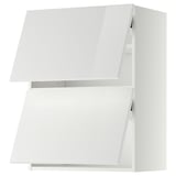 White modern kitchen cabinet with glossy finish.