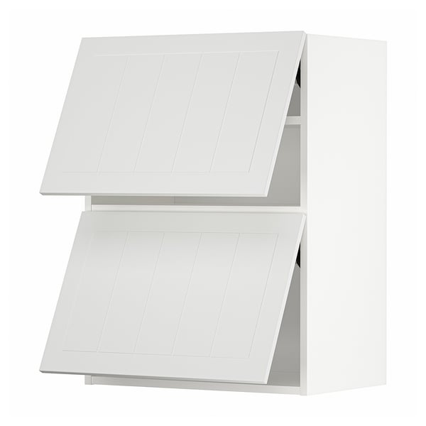 METOD white kitchen cabinet set; modern, rectangular, wall-mounted, dual-door design.
