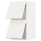 A white METOD kitchen cabinet. It a sleek, modern design with smooth surfaces and a sturdy construction.