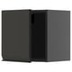 Modern black kitchen cabinet, rectangular shape, sleek design, part of METOD system.