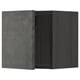 METOD dark grey kitchen cabinet with concrete effect, smooth, square design.