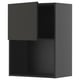 Grey METOD wall cabinet, modern, two sections, matt black.