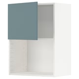 METOD kitchen cabinet in turquoise with white interior, adjustable shelf.