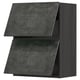 Dark grey modern kitchen cabinet set with sleek concrete effect finish.