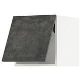 Modern kitchen cabinet in dark grey concrete effect style.
