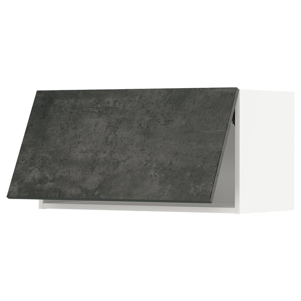 METOD kitchen unit, dark grey, rectangular, flat surface, modern design.