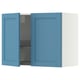 METOD Wall cabinet w dish drainer/2 doors, white/Lerhyttan blue, 80x60 cm