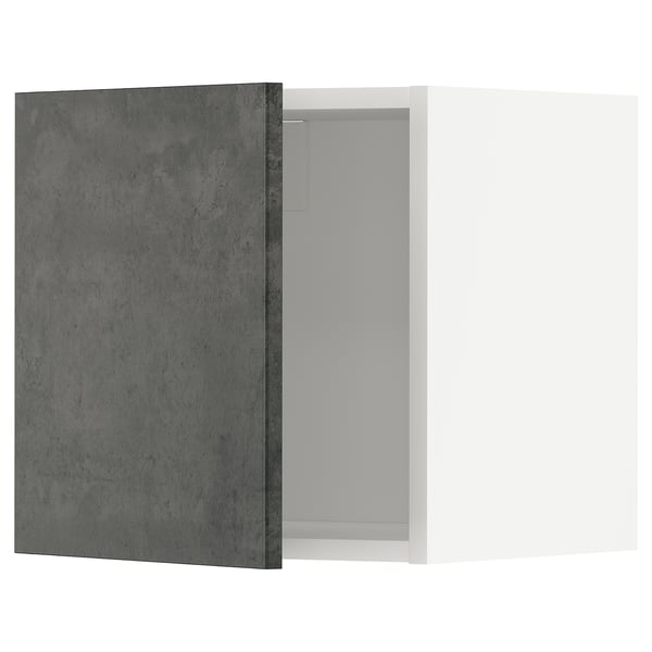 METOD kitchen cabinet in urban dark grey, rectangular, open.