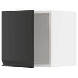 Black modern kitchen cabinet with sleek, matte finish and clean lines.